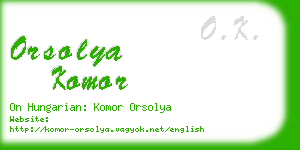 orsolya komor business card